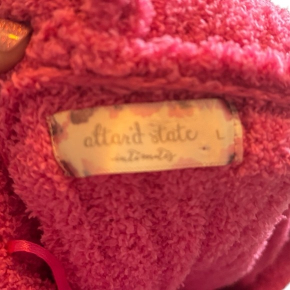 Altar’d State Pink Fleece Hoodie Size Large (L) - Picture 6 of 6